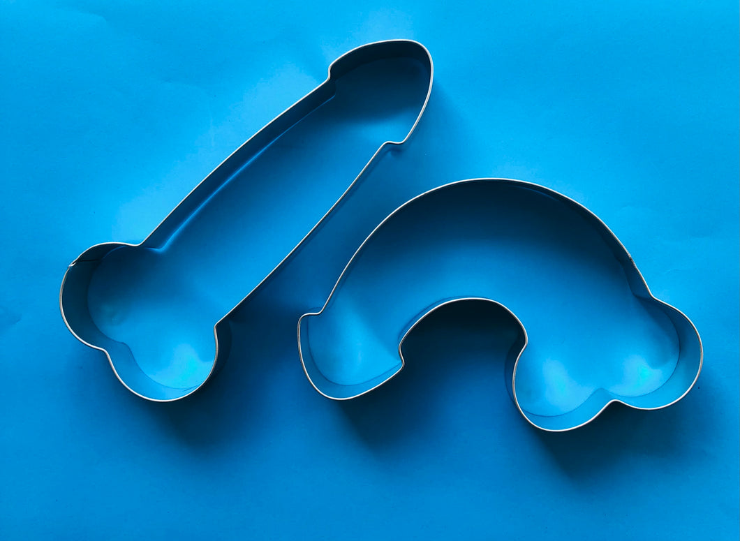 Set of two large penis cookie cutters
